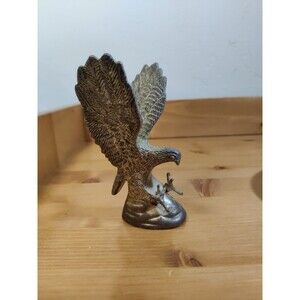 Vtg Hampshire Genuine Silver Plated American Eagle Sculpture Figurine ~ 5" Tall